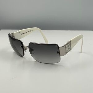 Chanel 4095-B White Sunglasses with unknown Prescription.